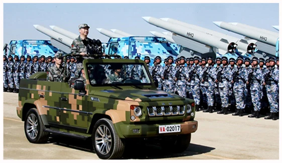 BJ80 off-road vehicle serves as the parade inspection car for the Chinese president